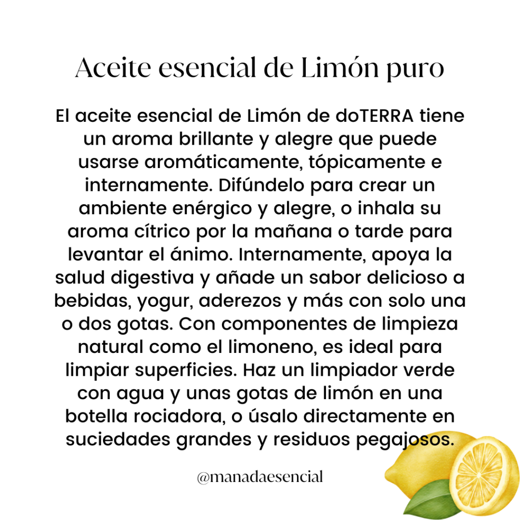 Aceite esencial limon doterra